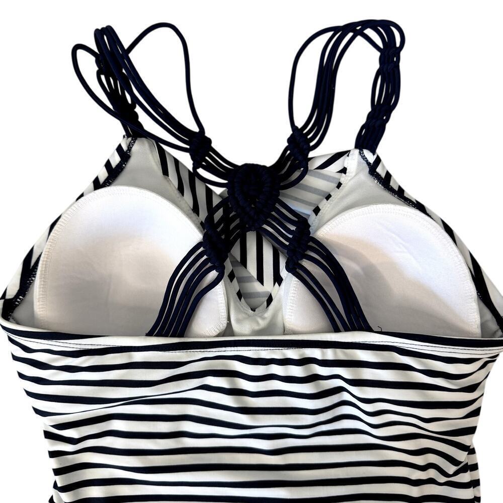 NWOT Women's Nautical Bathing Suit High Coverage One Piece Size Medium - Picture 5 of 7